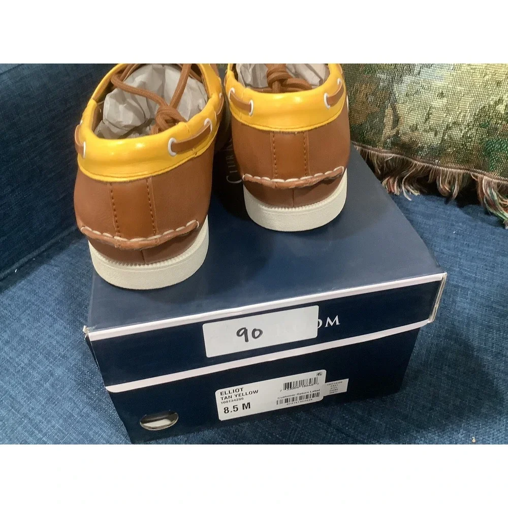 Club Room Men's Boat Shoes Tan Yellow Size 8.5